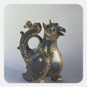 Water jug in the shapeof a griffin square sticker