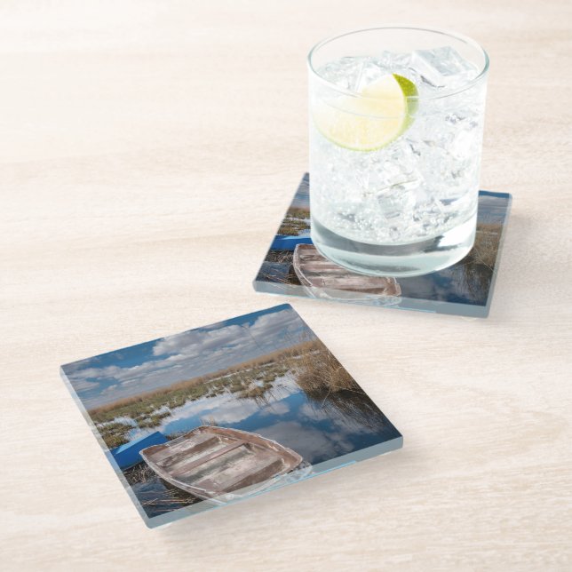 Water | Kayseri Turkey Glass Coaster (Angled)