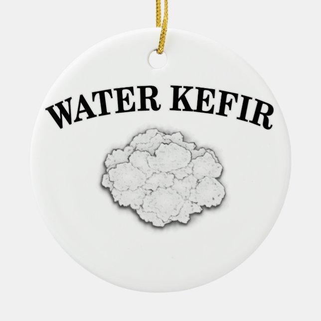 Water Kefir Grains Ceramic Ornament (Front)