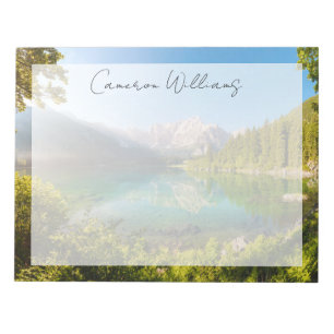 Water Lago di Fusine Mount Gangart Julian Alps Notepad