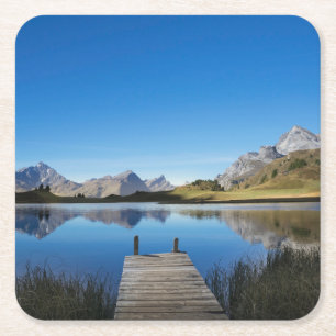 Water Lai da Vons Switzerland Square Paper Coaster