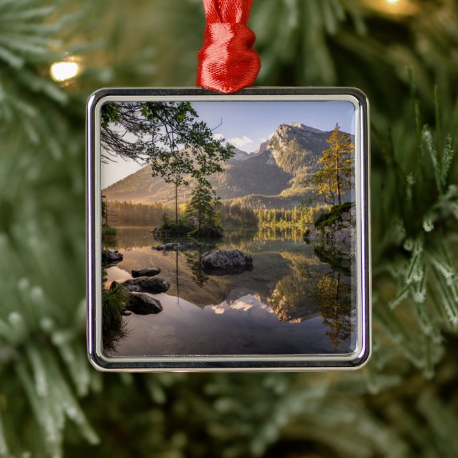Water | Lake Hintersee Berchtesgaden Germany Metal Ornament (Tree)