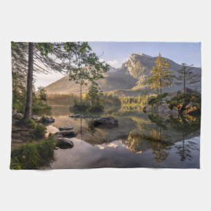 Water Lake Hintersee Berchtesgaden Germany Tea Towel