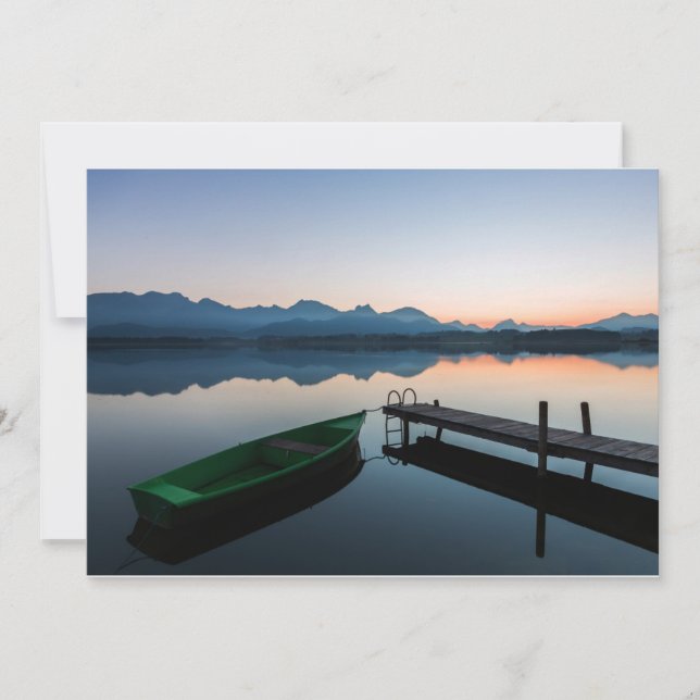 Water | Lake Hopfen Bavarian Alps Germany Thank You Card (Front)