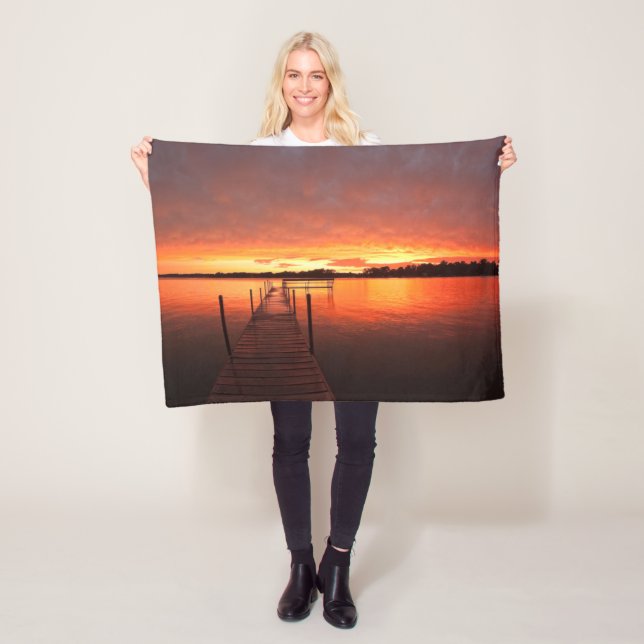 Water | Lake Minnetonka, Minnesota Fleece Blanket (In Situ)
