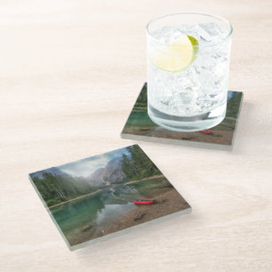 Water Lake South Tyrol, Italy Glass Coaster