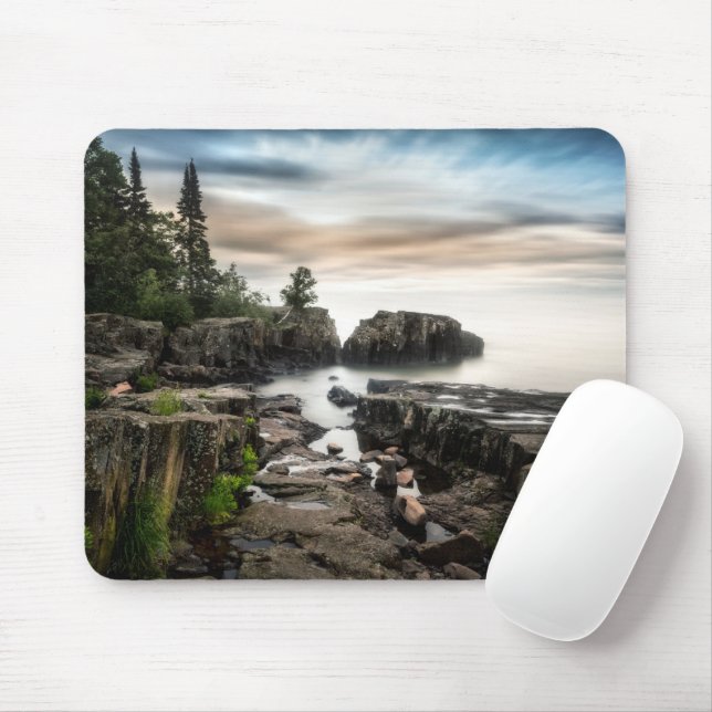 Water | Lake Superior Grand Marais, Minnesota Mouse Pad (With Mouse)