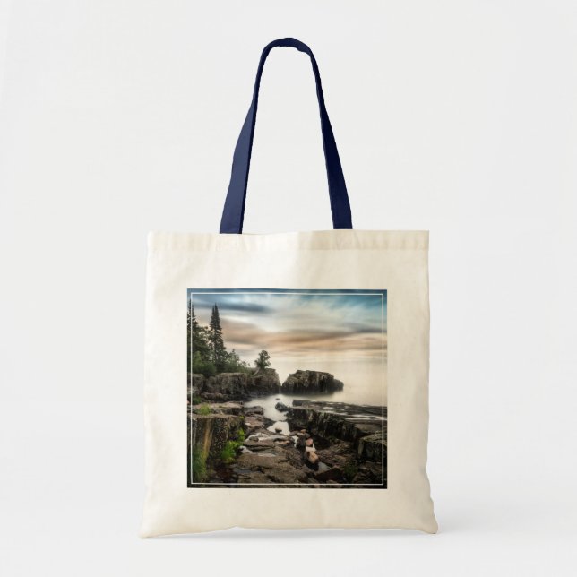Water | Lake Superior Grand Marais, Minnesota Tote Bag (Front)