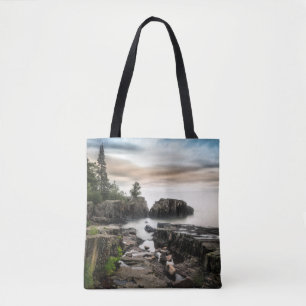 Water Lake Superior Grand Marais, Minnesota Tote Bag