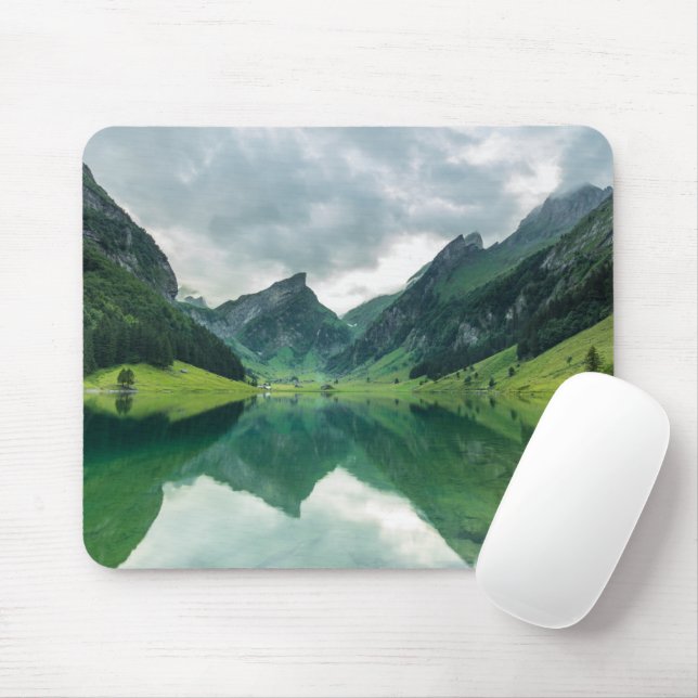 Water | Lake Swiss Alps Mouse Pad (With Mouse)