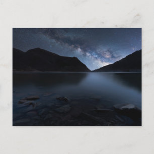 Water Lakeshore at Night Postcard