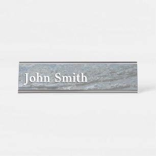 Water Lapping on the Beach Abstract Photography Desk Name Plate