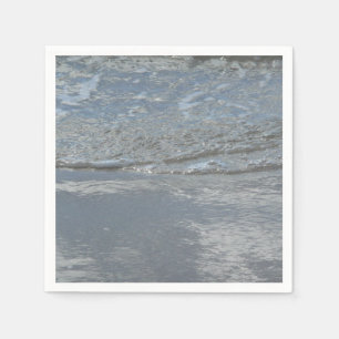 Water Lapping on the Beach Abstract Photography Napkin
