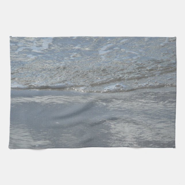 Water Lapping on the Beach Abstract Photography Tea Towel (Horizontal)
