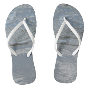Water Lapping on the Beach Abstract Photography Thongs