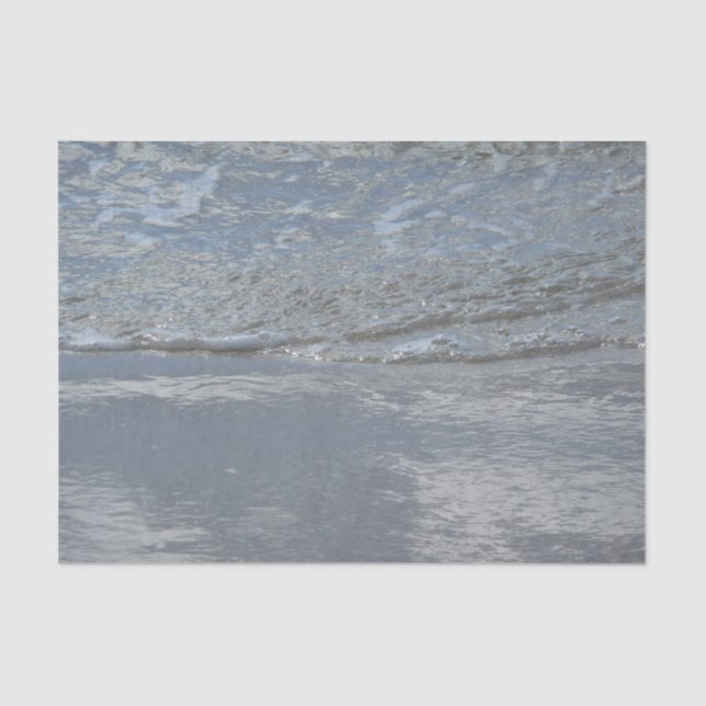 Water Lapping on the Beach Abstract Photography Tissue Paper (Front)
