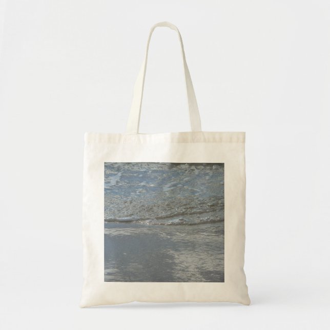 Water Lapping on the Beach Abstract Photography Tote Bag (Front)