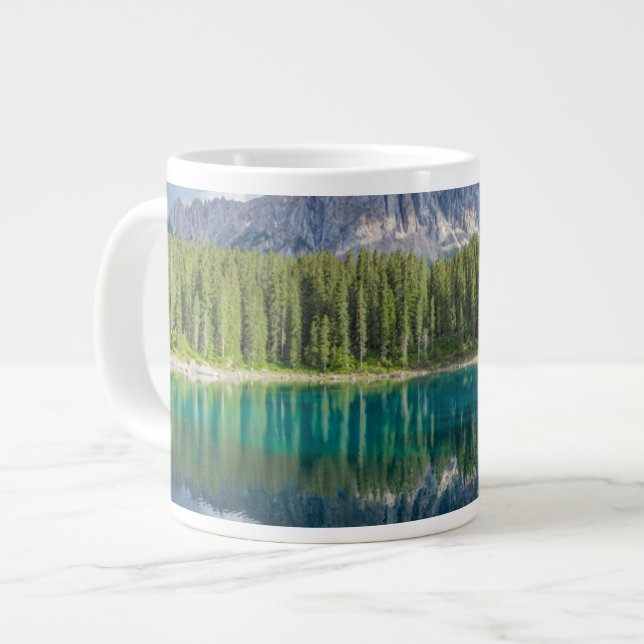 Water | Latemar Mountain Range Large Coffee Mug (Front Left)