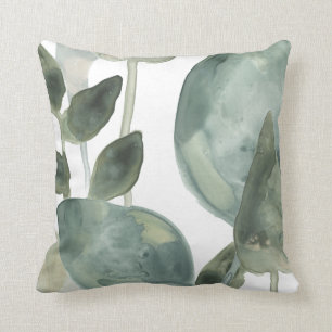 Water Leaves - Watercolor Cushion