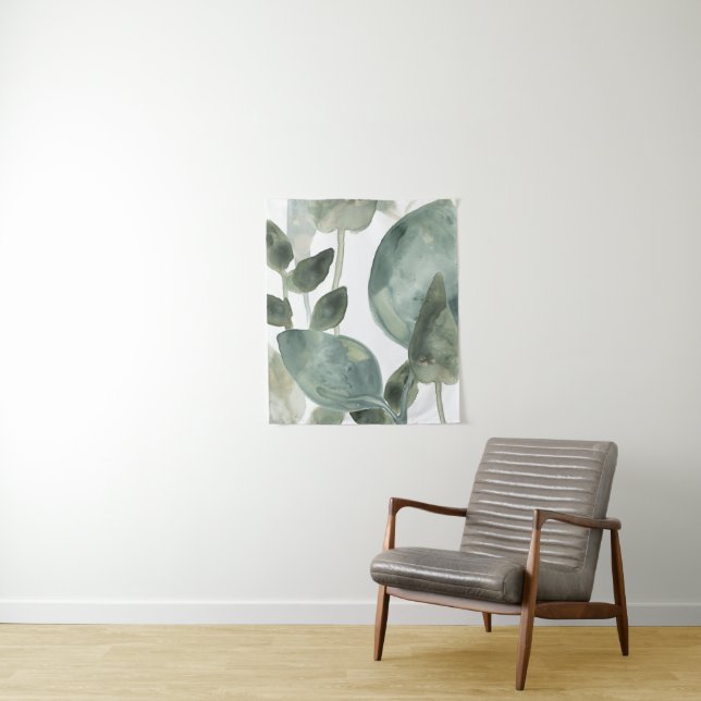 Water Leaves - Watercolor Tapestry (In Situ)