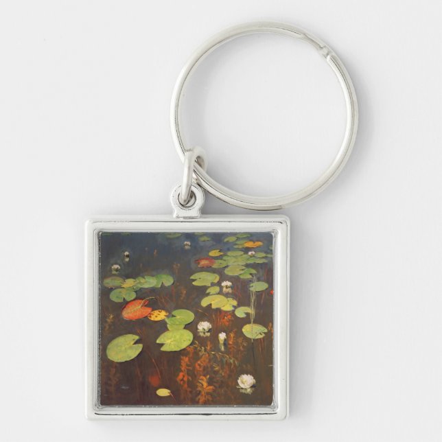 Water Lilies 1895 Key Ring (Front)