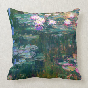 Water Lilies 1917 Claude Monet Fine Art Cushion