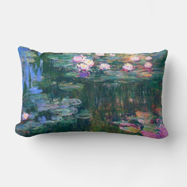 Water Lilies 1917 Claude Monet Fine Art Lumbar Cushion (Front)