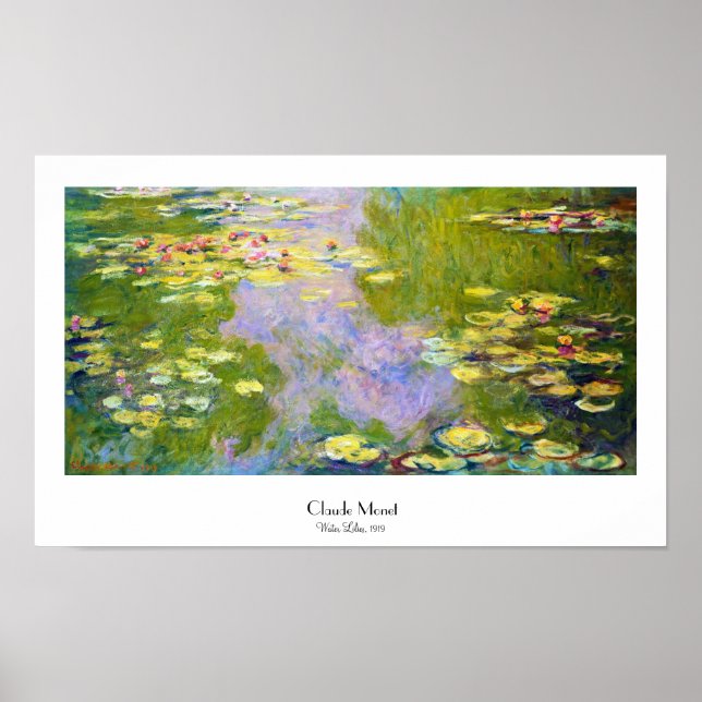 Water Lilies, 1919  Claude Monet Poster (Front)