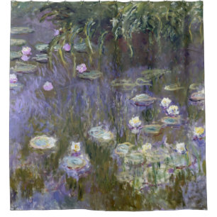 Water Lilies 1922 by Monet, French Impressionism, Shower Curtain