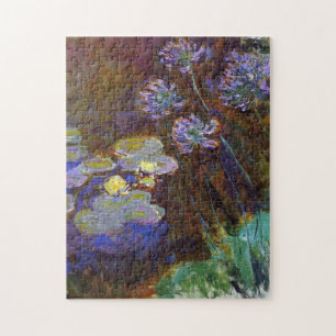Water Lilies and Agapanthus Monet Fine Art Jigsaw Puzzle