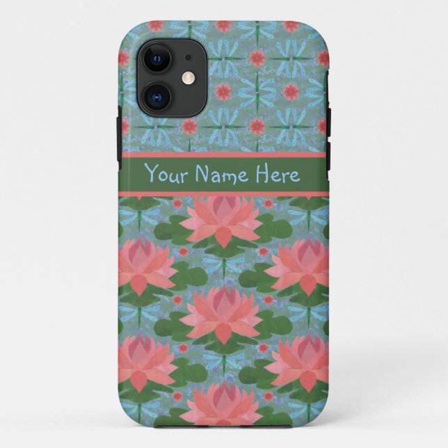 Water Lilies and Dragonflies: iPhone 5/5s Case (Back)