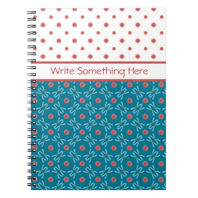 Water Lilies and Dragonflies, Spiral Notebook (Front)