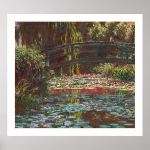 Water Lilies and Japanese Bridge by Claude Monet Poster