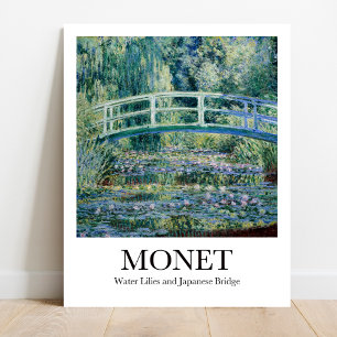 Water Lilies and Japanese Bridge by Claude Monet Poster