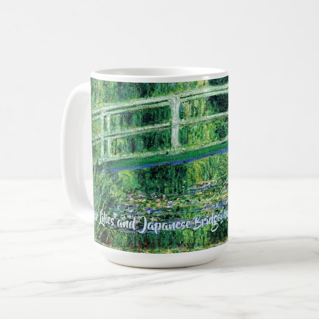 Water Lilies and Japanese Bridge, Claude Monet Coffee Mug (Front Left)