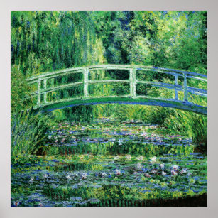 Water Lilies and Japanese Bridge, Claude Monet Poster
