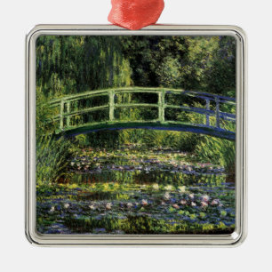 Water Lilies and Japanese Bridge Metal Tree Decoration