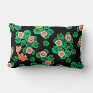 Water Lilies and Koi Fish Pillow