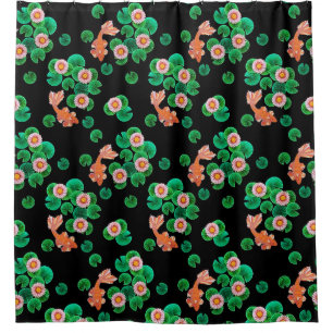 Water Lilies and Koi Fish Shower Curtain