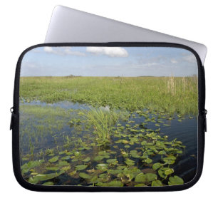 Water lilies and sawgrass in Florida everglades 2 Laptop Sleeve