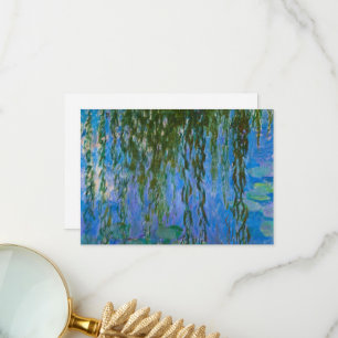 Water Lilies and Weeping Willow Branches by Monet Thank You Card