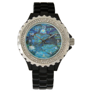 Water Lilies Blue, painting by Claude Monet Watch