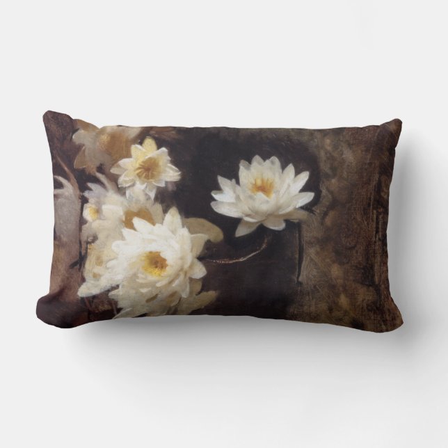 Water Lilies (by Abbott Henderson Thayer) Lumbar Cushion (Front)