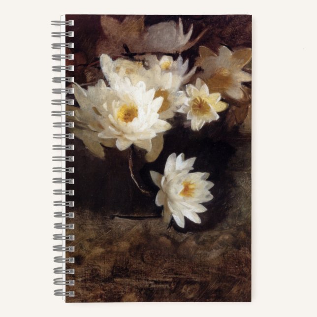 Water Lilies (by Abbott Henderson Thayer) Notebook (Front)