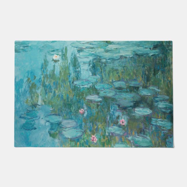 Water Lilies (by Claude Monet, 1915) Doormat (Front)