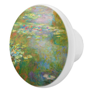 Water Lilies by Claude Monet Ceramic Knob