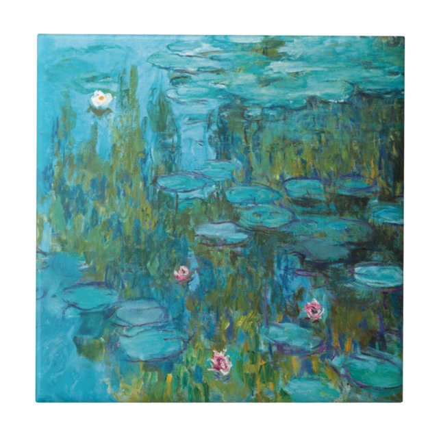 Water Lilies by Claude Monet Ceramic Tile (Front)