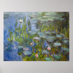 Water Lilies by Claude Monet Classic Impressionist Poster