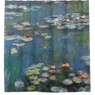 Water lilies by Claude Monet,impressionist painter Shower Curtain