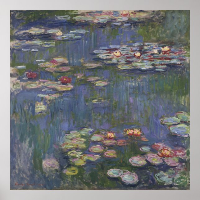 Water Lilies by Claude Monet Poster (Front)